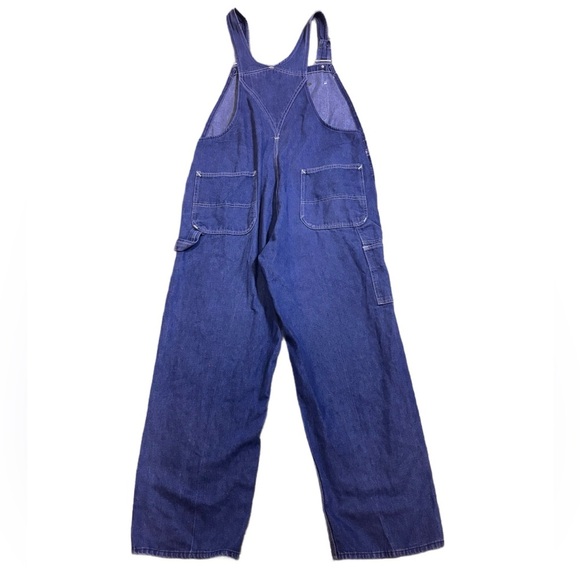 Vintage 1950s Sears Union Made Tradewear Denim Bib Overalls Retro Old School M - Picture 2 of 6